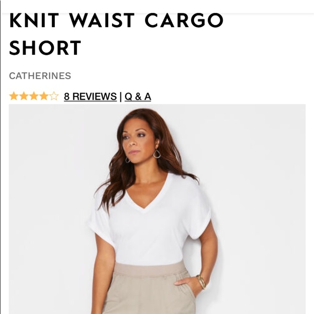 Catherine’s Knit Waist Cargo Shorts